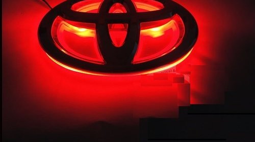 NOU! Emblema LED Toyota Red 12x9.2cm tuning auto piese