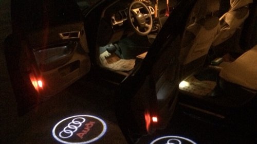 NOU ! Holograme WIRELESS AUDI fara gaura in portiera ! tuning A4 A6 A8