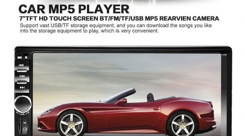 NOU! Video Player auto 7`` 2DIN MP5 Touchscreen Bluetooth USB DVD