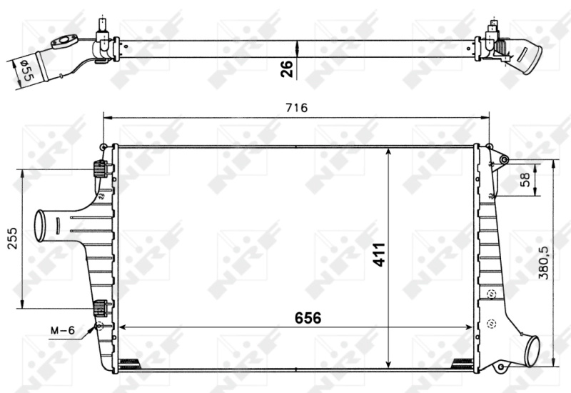NRF Intercooler, compresor 30118A model 