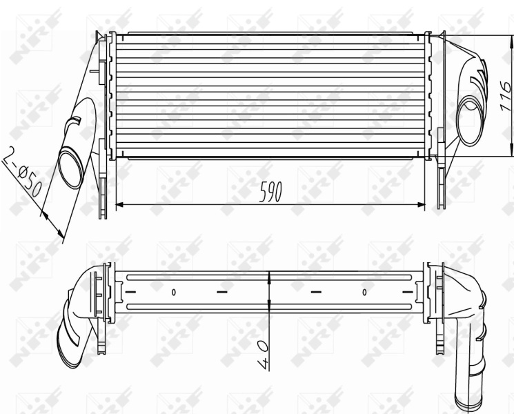 NRF Intercooler, compresor 30255 model D