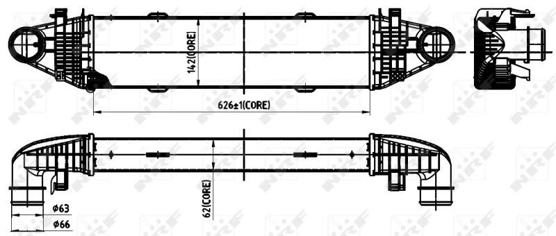 NRF Intercooler, compresor 30315 compati