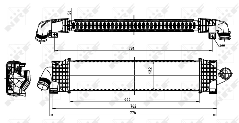 NRF Intercooler, compresor 30870 compati