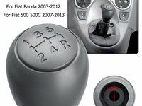 Nuca Schimbator Viteze Compatibil Fiat Panda 169 2003-2012 Gri GZB-FT-007