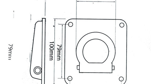 Ochet de ancorare incastrat Carpoint pentru remorci auto, inel metalic ,ochi de 40mm , 1 buc.