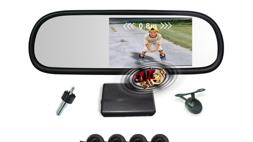 Oglinda cu display de 5 inch + senzori parcar