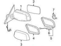 Oglinda electrica încălzită grunduita cu memorie BMW SERIES 5 (E60/61) 03-10 - STOC!