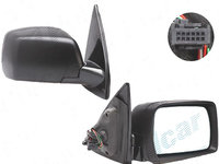 Oglinda exterioara Bmw X5 (E53), 01.1999-10.2006, Dreapta, reglare electrica, grunduit, incalzita, geam asferic, geam albastru, 5 pini, View Max