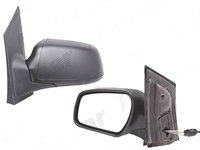 Oglinda exterioara Ford Focus 2 (Da), 11.2004-01.2008, Stanga, reglare manuala, carcasa neagra, geam convex, cromat