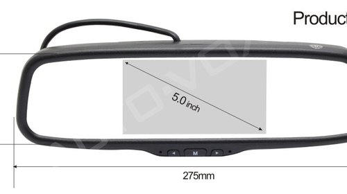 Oglinda Retrovizoare Monitor Tft Lcd 5’’ 2 Intrari Video Camera/Tv