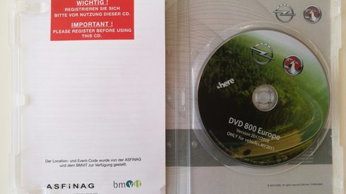 OPEL CD DVD Harta navigatie CD500 DVD800 NAVI