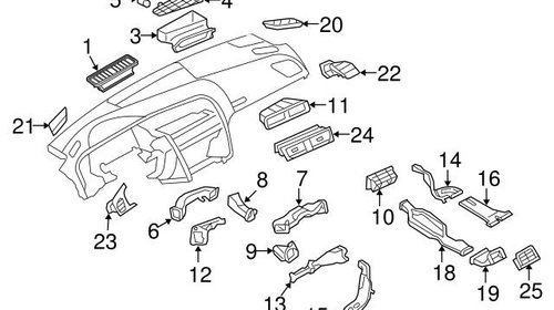 Ornament aeroterma bord AUDI A4 IV Avant (8K5, B8) [ 2007 - 2015 ] TDI (CAGA, CJCA, CMEA, CMFA) 105KW|143HP VAG OEM 8K0819513C