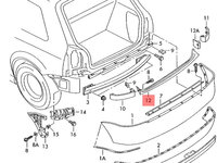Ornament bara spate Audi A3 8L coupe 2001 2002 2003 OEM 8L0807421C