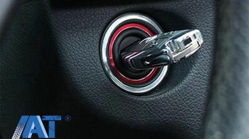 Ornament Contact rosu din Aluminiu compatibil cu Mercedes A Class W176 B Class W246 CLA Class C117 and GLA Class X156