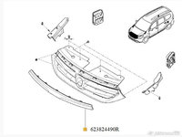 Ornament crom grila radiator Lodgy