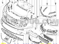 ORNAMENT CROMAT GRILA RADIATOR RENAULT LAGUNA 3 AN 12.2014 PROD NOU ORIGINAL IN STOC COD 620847585R POZ 24