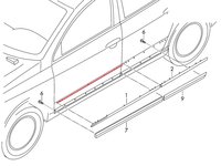 ORNAMENT CROMAT USA FATA ST/ DR , PT VW PASSAT 2005-2010