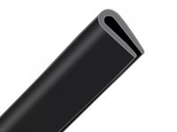 Ornament negru de protectie pentru usa tip U (2 x 65cm) AVX-AM02233