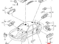 Ornament panou usa Audi A3 (8P) Hatchback 2005 2.0 TDI OEM 8P0947412