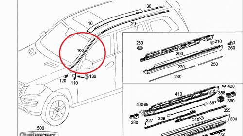 Ornament parbriz Mercedes GL-Klasse