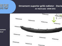 Ornament superior grila radiator Dacia Sandero 2008-2012 NOU 8200763571