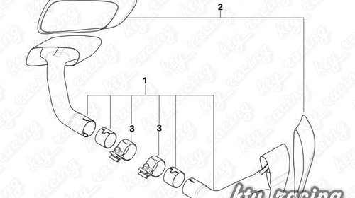 ORNAMENT TOBA BMW X6 E71 2008-2014 V8 DESIGN TIPS SHADOW LINE CHROM BLACK