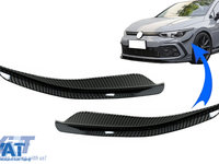 Ornamente bara fata flapsuri compatibil cu VW Golf 8 Mk8 MQB GTI / R-Line (2020-Up) Carbon Look
