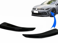 Ornamente bara fata flapsuri compatibil cu VW Golf 8 Mk8 MQB GTI / R-Line (2020-Up) Negru Lucios FBFOBG8GTIPB