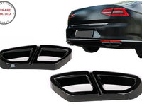 Ornamente tobe sistem de evacuare VW Passat B8 3G (2015-2019) Negru Lucios- livrare gratuita