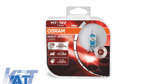 OSRAM NIGHT BREAKER LASER H7 Becuri Auto-Moto Halogen 64210NL-HCB H7 12V 55W (2 becuri)