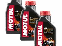 Pachet 3 Buc Ulei motor Motul 7100 4T 100% Syntetic 10W-40 1L