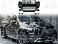 Pachet Exterior Compatibil Cu Mercedes GLE W167 V167 SUV Sport Line (2019-Up) GLE 63S Design Crom