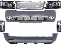 Pachet Exterior Complet Autobiography Design compatibil cu Land Range Rover Vogue L322 (2002-2009) Retrofit la Facelift 2010+ Tuning Land Rover Range Rover Vogue 3 (facelift) 2005 2006 2007 2008 2009 COCBRRVL322GSH