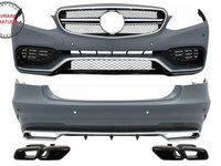 Pachet Exterior Complet cu Ornamente Evacuare Negre Mercedes E-Class W212 Facelift- livrare gratuita