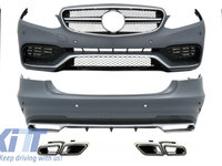 Pachet Exterior Complet + Ornamente Evacuare compatibil cu MERCEDES Benz W212 E-Class Facelift (2013-up) E63 A-Design