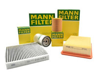 Pachet filtre revizie Mann Filter BMW Seria 5 F10 520 d 184 CP cod motor N47 D20 C