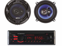 Pachet Radio MP3 player auto PNI Clementine 8440 4x45w + Difuzoare auto coaxiale PNI HiFi650, 120W, 16.5 cm PNI-AK006