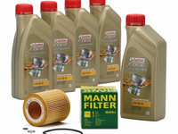 Pachet Revizie Bmw Ulei motor Castrol Edge LL04 5W-30 5L + Filtru Ulei Mann Filter HU816X