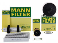 Pachet Revizie Filtre Aer + Polen + Ulei + Combustibil Mann Filter Audi Q5 8R 2008→ 3.0 TDI