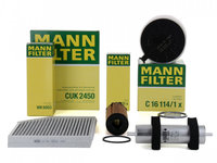 Pachet Revizie Filtre Aer + Polen + Ulei + Combustibil Mann Filter Audi A5 8T 2007-2017 2.7 TDI 3.0 TDI 163/190/240 PS