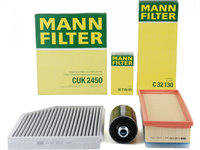 Pachet Revizie Filtre Aer + Polen + Ulei Mann Filter Audi A4 B8 2007-2015 1.8 TFSI 2.0 TFSI