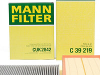 Pachet Revizie Filtru Aer + Polen Mann Filter Volkswagen Touareg 1 2002-2013 C39219+CUK2842 SAN21293