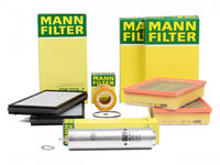 Pachet Revizie Filtru Aer + Polen + Ulei + Combustibil Mann Filter Bmw Seria 7 E65, E66, E67 2001-2009 740d 258 PS 2XC30153/1+CUK3124-2+HU925/4X+WK5002X