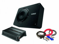 Pachet Subwoofer Audison APBX 8R + Amplificator Hertz D POWER 1 + Kit de cabluri complet