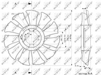 Paleta ventilator racire motor 49846 NRF pentru Iveco Daily