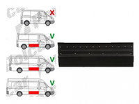 Panou de reparatie usa Mercedes Sprinter, 07.2006-10.2013, Crafter (2e), 12.2005-04.2017, partea Dreapta, inferior, USA glisanta, lungime 1510, inaltime 480 mm, ampatament 3665-4325 mm