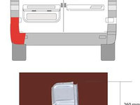 Panou lateral nou VW LT 28-35 II bus 2DB, 2DE, 2DK an 1996-2006