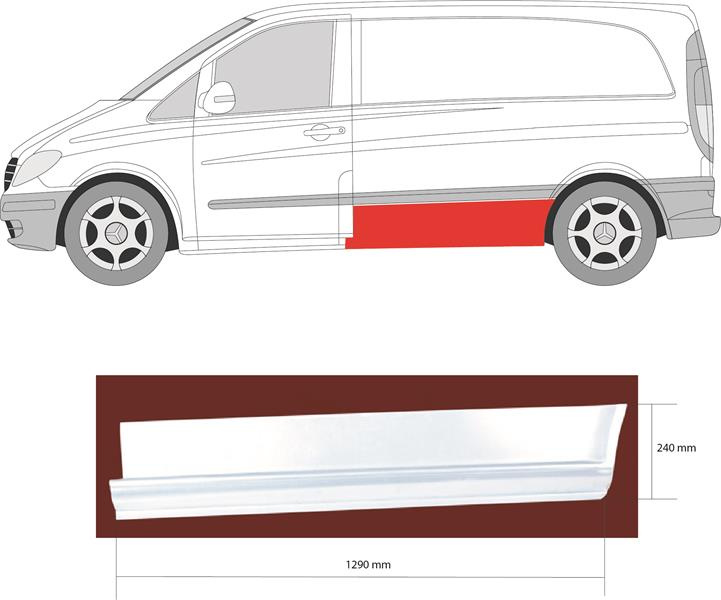 Panou lateral stanga mercedes vito noi si sh de vanzare - TU alegi