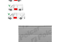 Panou reparatie lateral Mercedes Sprinter, 1995-2007 VW LT II 05.96-12.2005 Partea Stanga, Lateral, cu segmente , inaltime 660 mm,