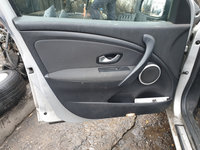 Panou Tapiterie Fata Interior cu Maner Textil Negru de pe Usa Portiera Stanga Fata Sofer Renault Megane 3 2008 - 2015 [C2177]